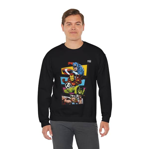 Avengers Vintage Print Unisex Sweatshirt. Buy now on cartoon clothings. website: www.cartoonclothings.com