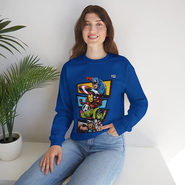 Avengers Vintage Print Unisex Sweatshirt. Buy now on cartoon clothings. website: www.cartoonclothings.com