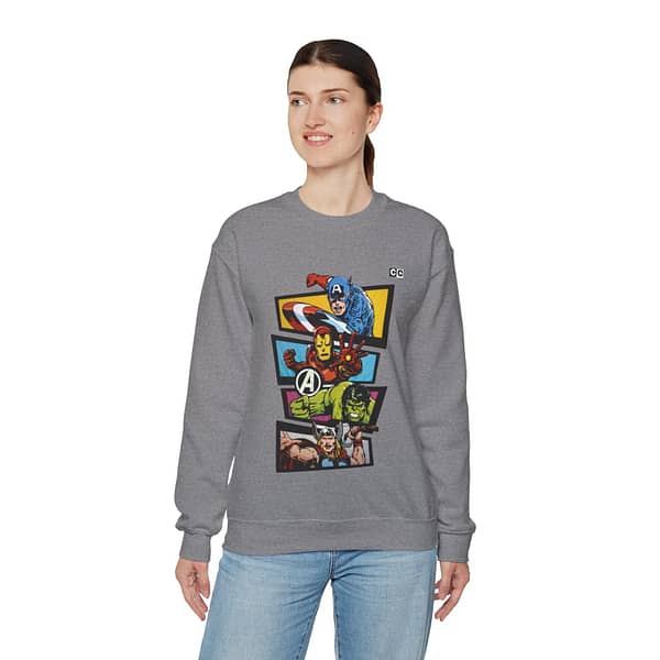 Avengers Vintage Print Unisex Sweatshirt. Buy now on cartoon clothings. website: www.cartoonclothings.com