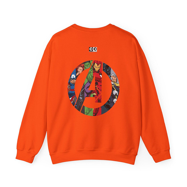 Avengers Vintage Print Unisex Sweatshirt. Buy now on cartoon clothings. website: www.cartoonclothings.com