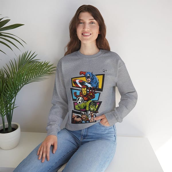 Avengers Vintage Print Unisex Sweatshirt. Buy now on cartoon clothings. website: www.cartoonclothings.com