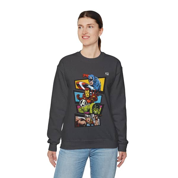 Avengers Vintage Print Unisex Sweatshirt. Buy now on cartoon clothings. website: www.cartoonclothings.com