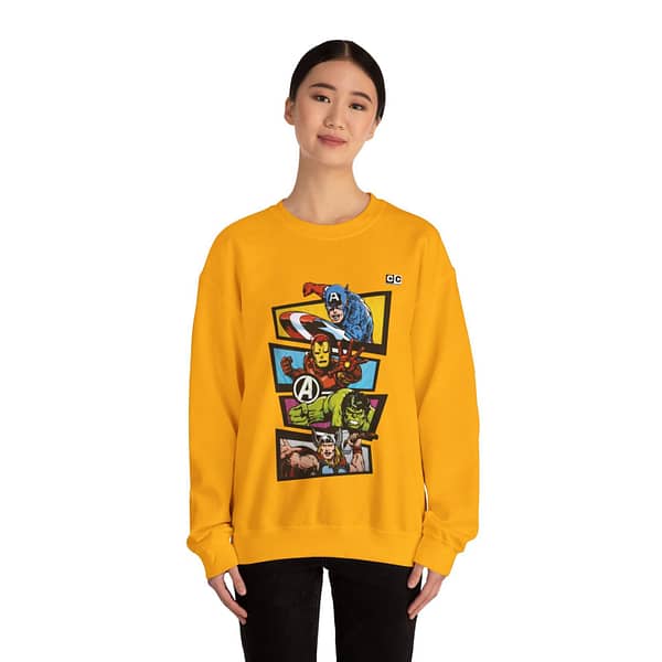 Avengers Vintage Print Unisex Sweatshirt. Buy now on cartoon clothings. website: www.cartoonclothings.com