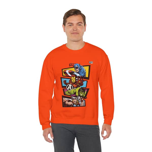 Avengers Vintage Print Unisex Sweatshirt. Buy now on cartoon clothings. website: www.cartoonclothings.com