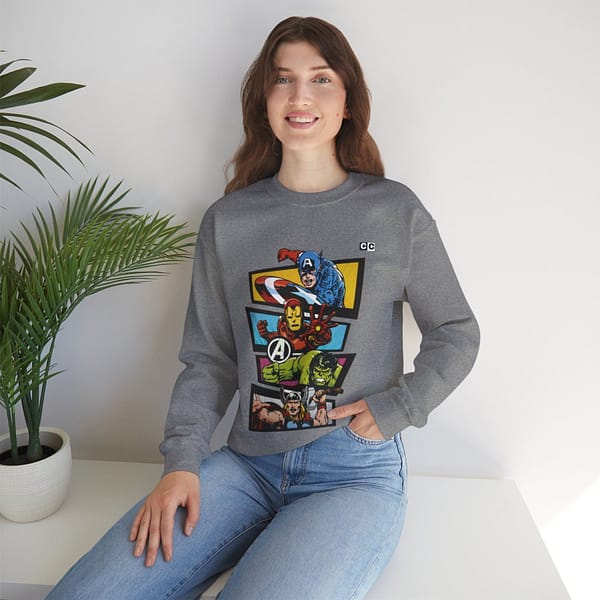 Avengers Vintage Print Unisex Sweatshirt. Buy now on cartoon clothings. website: www.cartoonclothings.com