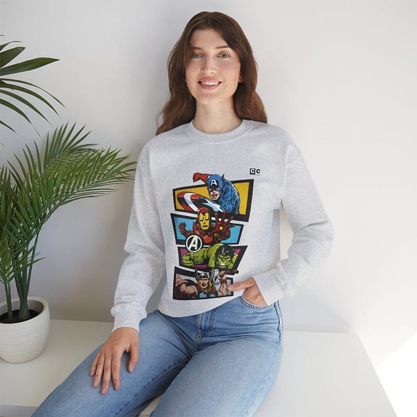 Avengers Vintage Print Unisex Sweatshirt. Buy now on cartoon clothings. website: www.cartoonclothings.com