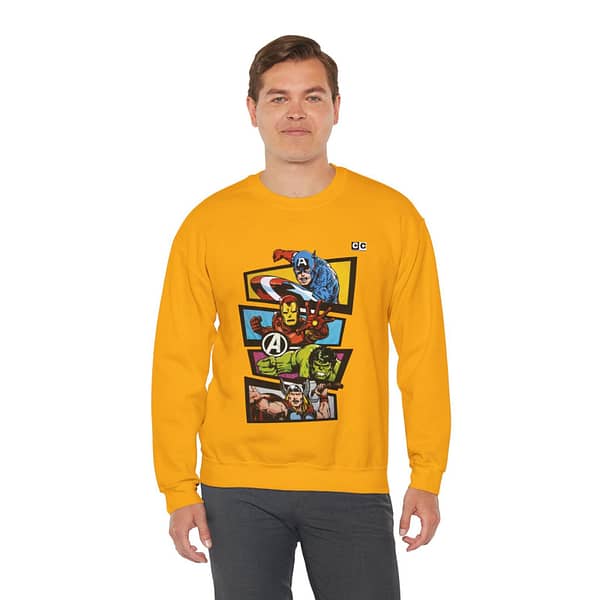 Avengers Vintage Print Unisex Sweatshirt. Buy now on cartoon clothings. website: www.cartoonclothings.com