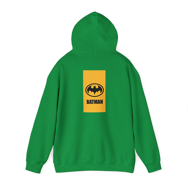 Buy now Bat man Knight Unisex Hoodie in Irish Green Color on cartoon clothings.com