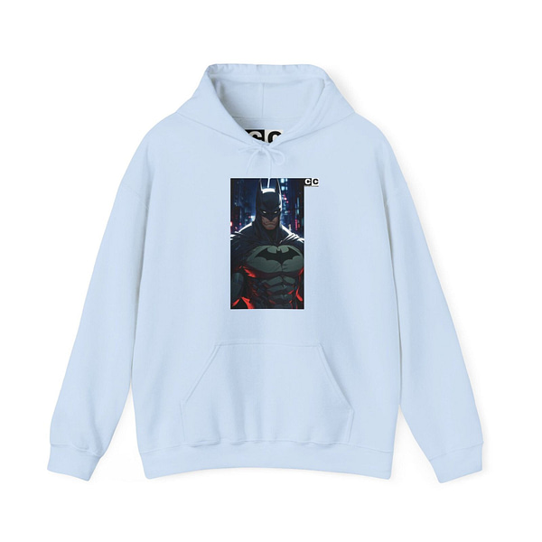 Buy now Bat man Knight Unisex Hoodie in Light Blue Color on cartoon clothings.com