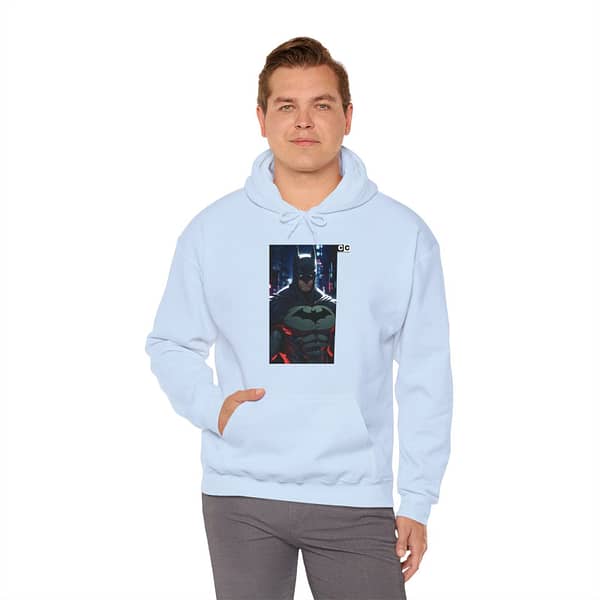 Buy now Bat man Knight Unisex Hoodie in Light Blue Color on cartoon clothings.com