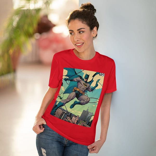 Buy Bright Red color Batman Old Cartoon Unisex T-Shirt on cartoon clothings.