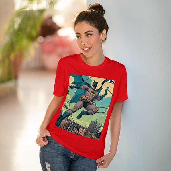 Buy Bright Red color Batman Old Cartoon Unisex T-Shirt on cartoon clothings.