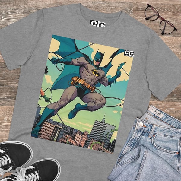 Buy Mid Heather Grey color Batman Old Cartoon Unisex T-Shirt on cartoon clothings.