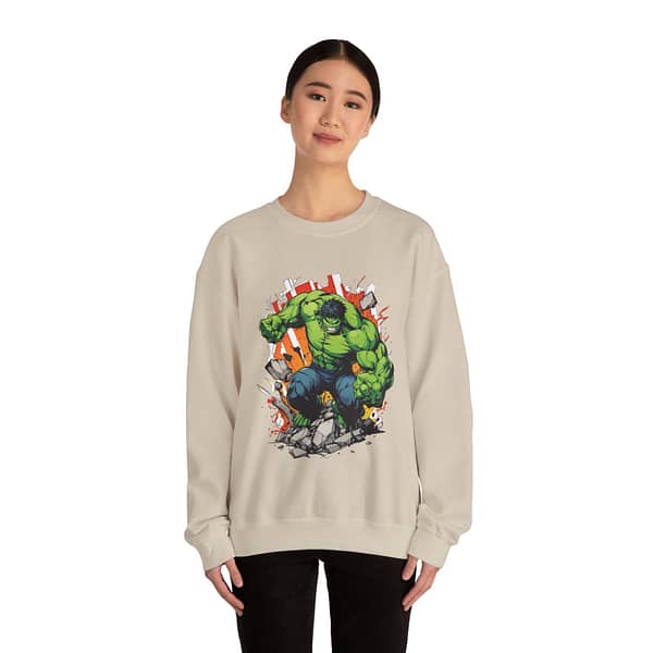 The Incredible Hulk Unisex Sweatshirt on cartoon clothings.