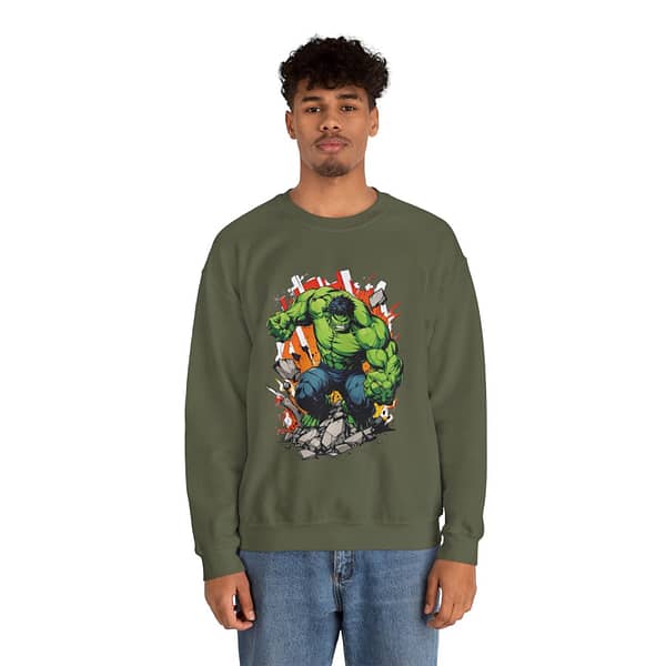 The Incredible Hulk Unisex Sweatshirt on cartoon clothings.