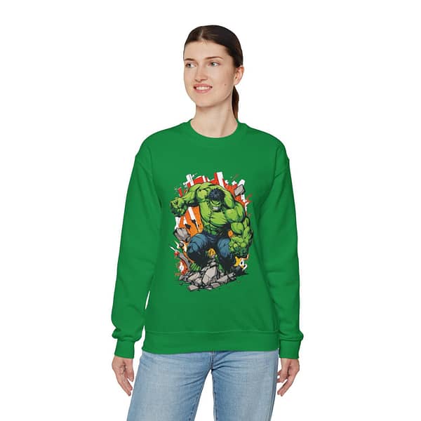 The Incredible Hulk Unisex Sweatshirt on cartoon clothings.