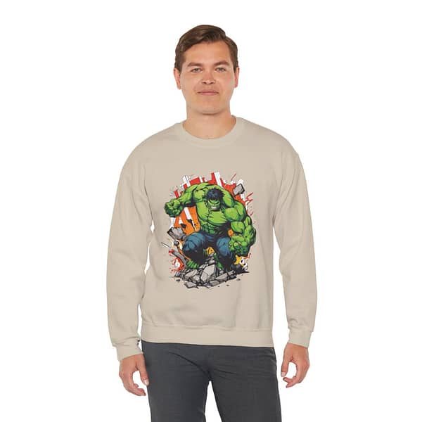 The Incredible Hulk Unisex Sweatshirt on cartoon clothings.