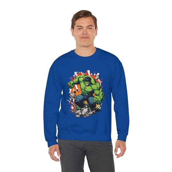 The Incredible Hulk Unisex Sweatshirt on cartoon clothings.