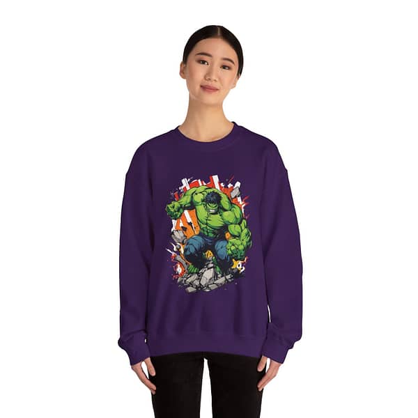 The Incredible Hulk Unisex Sweatshirt on cartoon clothings.