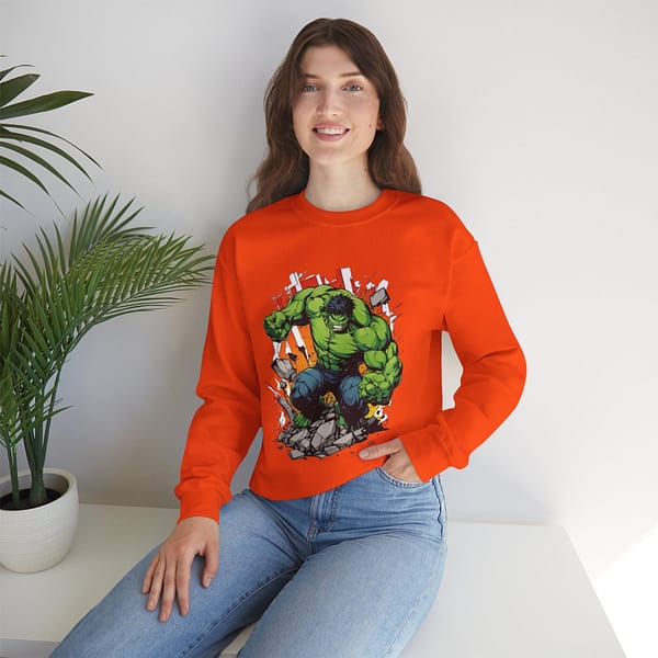 The Incredible Hulk Unisex Sweatshirt on cartoon clothings.