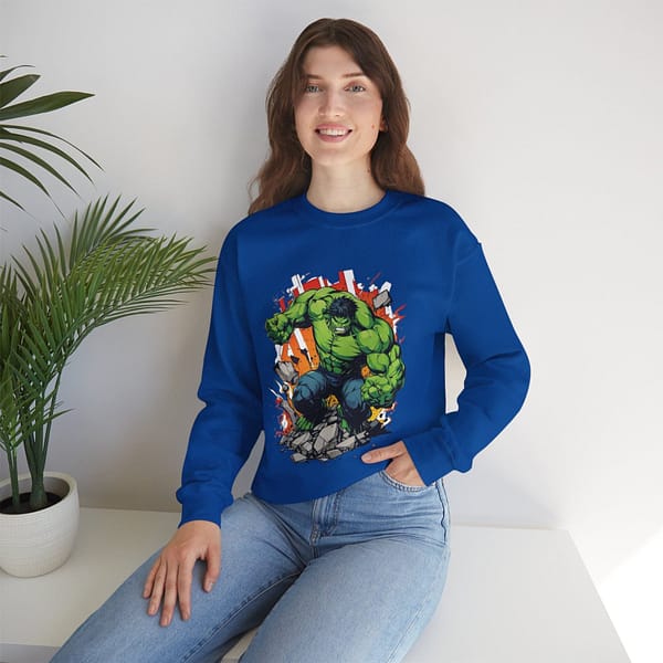 The Incredible Hulk Unisex Sweatshirt on cartoon clothings.