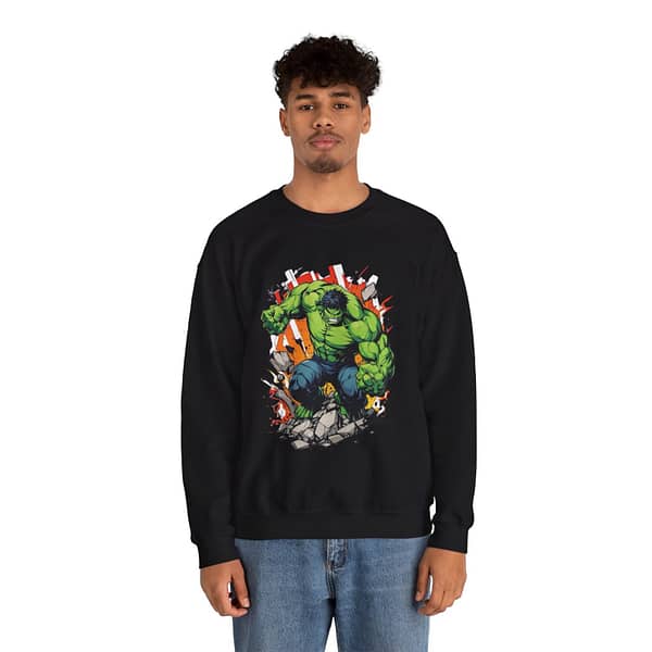 The Incredible Hulk Unisex Sweatshirt on cartoon clothings.