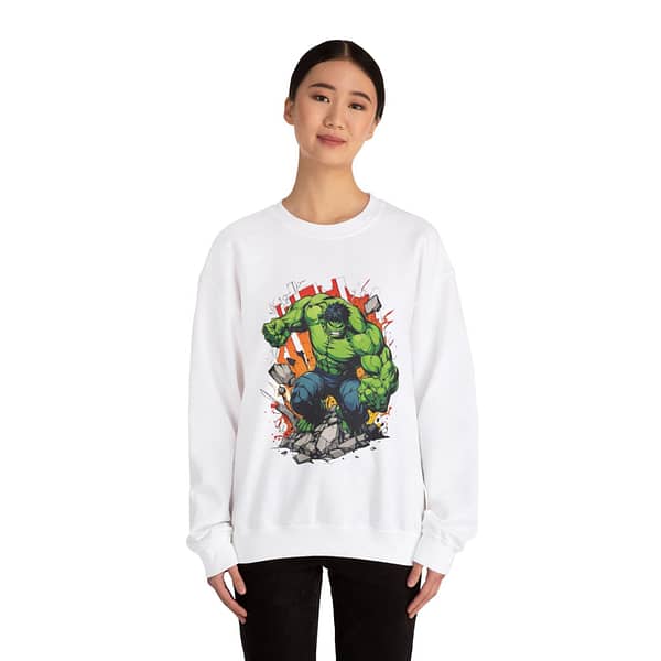 The Incredible Hulk Unisex Sweatshirt on cartoon clothings.