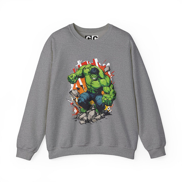 The Incredible Hulk Unisex Sweatshirt on cartoon clothings.