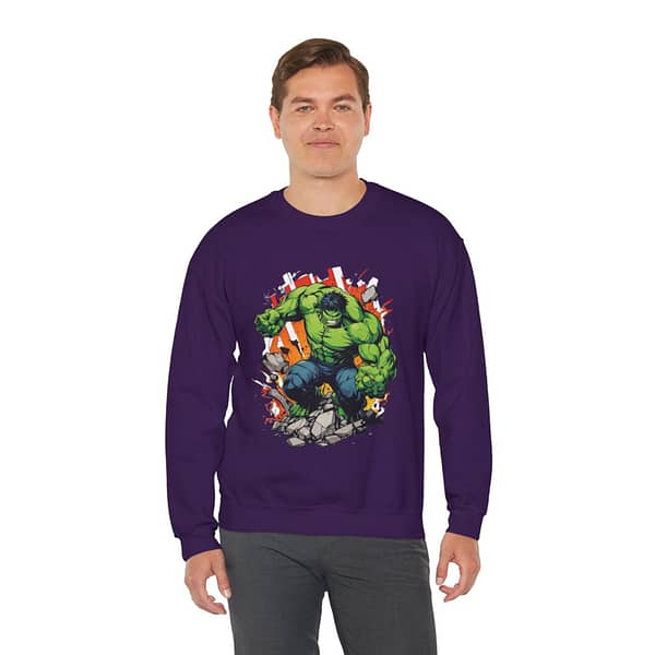 The Incredible Hulk Unisex Sweatshirt on cartoon clothings.