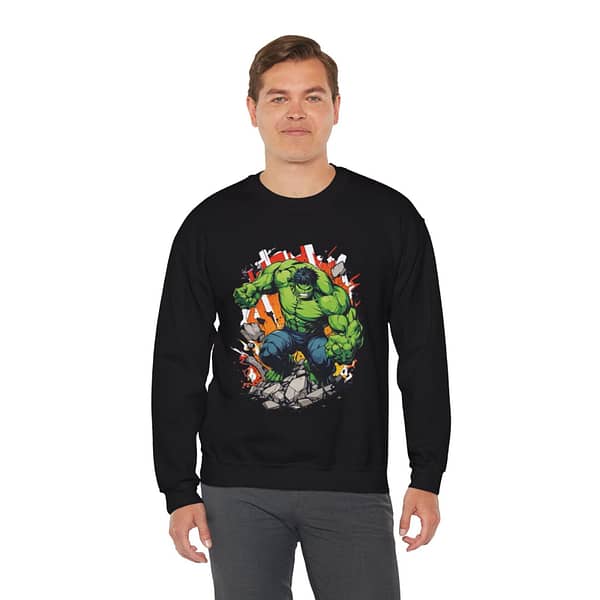 The Incredible Hulk Unisex Sweatshirt on cartoon clothings.