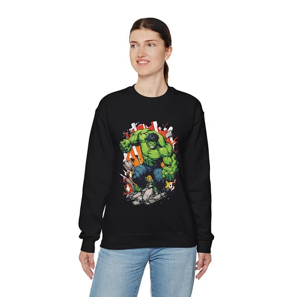 The Incredible Hulk Unisex Sweatshirt on cartoon clothings.