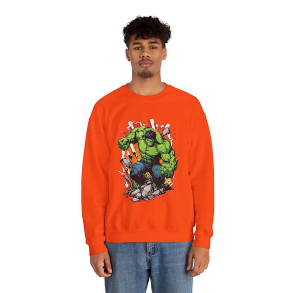 The Incredible Hulk Unisex Sweatshirt on cartoon clothings.