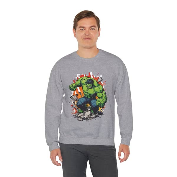 The Incredible Hulk Unisex Sweatshirt on cartoon clothings.