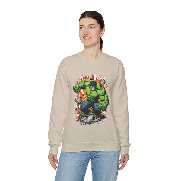 The Incredible Hulk Unisex Sweatshirt on cartoon clothings.