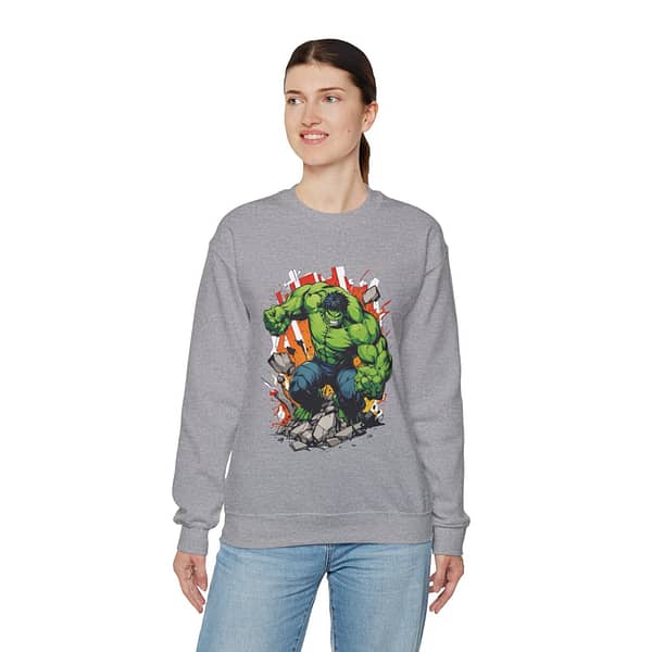 The Incredible Hulk Unisex Sweatshirt on cartoon clothings.