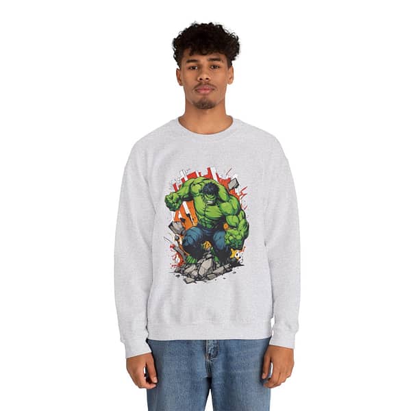 The Incredible Hulk Unisex Sweatshirt on cartoon clothings.