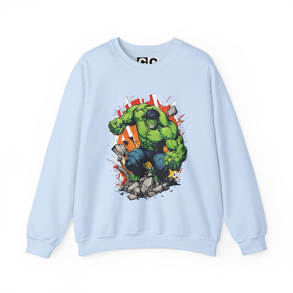 The Incredible Hulk Unisex Sweatshirt on cartoon clothings.