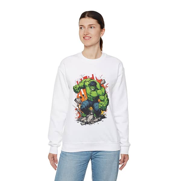 The Incredible Hulk Unisex Sweatshirt on cartoon clothings.