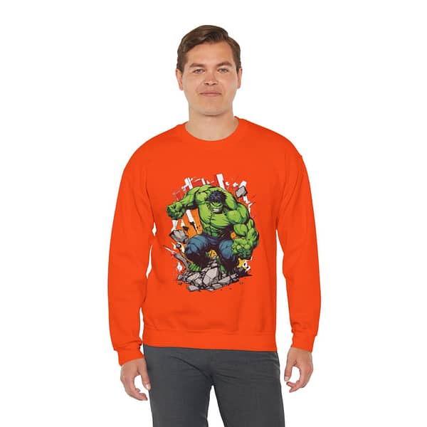 The Incredible Hulk Unisex Sweatshirt on cartoon clothings.