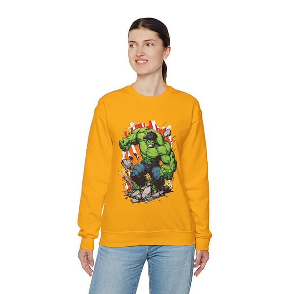 The Incredible Hulk Unisex Sweatshirt on cartoon clothings.