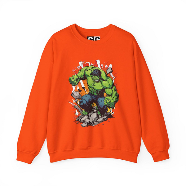 The Incredible Hulk Unisex Sweatshirt on cartoon clothings.