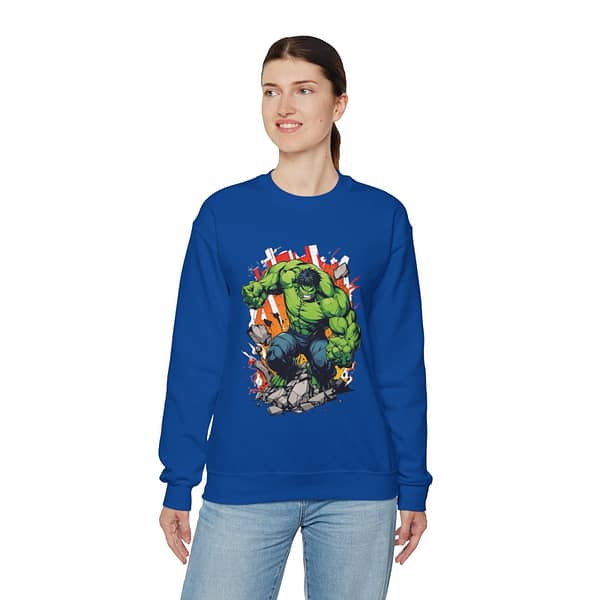 The Incredible Hulk Unisex Sweatshirt on cartoon clothings.