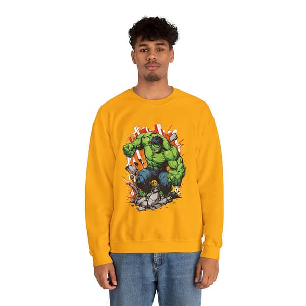 The Incredible Hulk Unisex Sweatshirt on cartoon clothings.