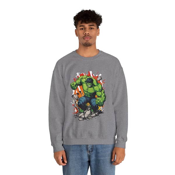 The Incredible Hulk Unisex Sweatshirt on cartoon clothings.