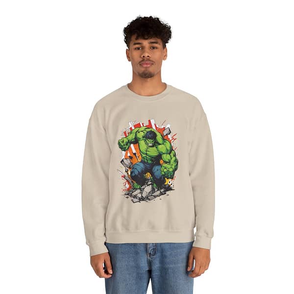 The Incredible Hulk Unisex Sweatshirt on cartoon clothings.