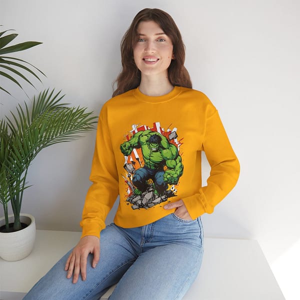 The Incredible Hulk Unisex Sweatshirt on cartoon clothings.