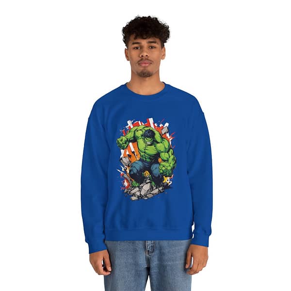 The Incredible Hulk Unisex Sweatshirt on cartoon clothings.