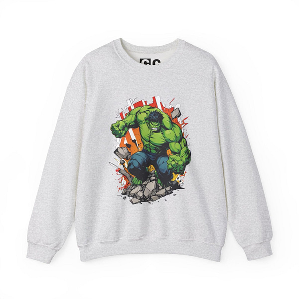 The Incredible Hulk Unisex Sweatshirt on cartoon clothings.