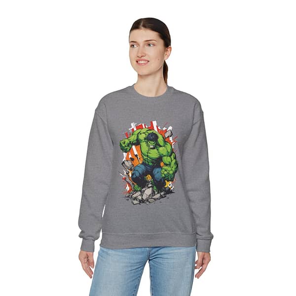 The Incredible Hulk Unisex Sweatshirt on cartoon clothings.