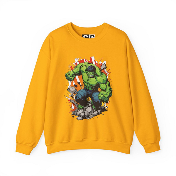 The Incredible Hulk Unisex Sweatshirt on cartoon clothings.